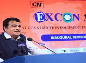 "Mr. Nitin Gadkari, Minister of Road Transport and Highways of India addressing 10th Edition CII Excon 2019"